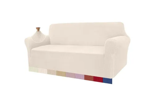 LuxusKollektion Hängedekoration Sofabezug Stretch Jacquard 3-Sitzer Hellbeige - Eleganter Sofabezug Stretch Jacquard für 3-Sitzer in Hellbeige. Schützt dein Sofa rundum vor Kratzern und Schmutz, während das weiche Material eine luxuriöse Optik bietet. Ideal für Familien und Haustierbesitzer!