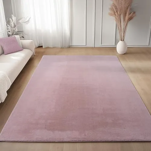 Carpettex Kurzflor Teppich Läufer Flur 60 x 100 cm Rosa in pink von Carpettex Teppich