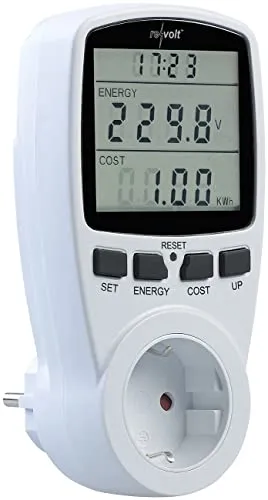 revolt Stromverbrauchsmesser: Digitaler Energiekostenmesser mit XXL Jumbo Display