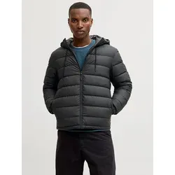 Jack & Jones Steppjacke Schwarz - M, stylisch und funktional - Moderne Steppjacke mit Kapuze und elastischen Ärmelabschlüssen. Ideal für kalte Tage. Praktische Eingrifftaschen und klassischer Stehkragen für zusätzlichen Komfort.