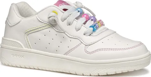 Geox WASHIBA Sneaker für Kinder in Weiß - Sneaker mit RESPIRA™ Technologie für optimale Atmungsaktivität und Komfort. Ideal für aktive Kinder, strapazierfähig und modern im Design.