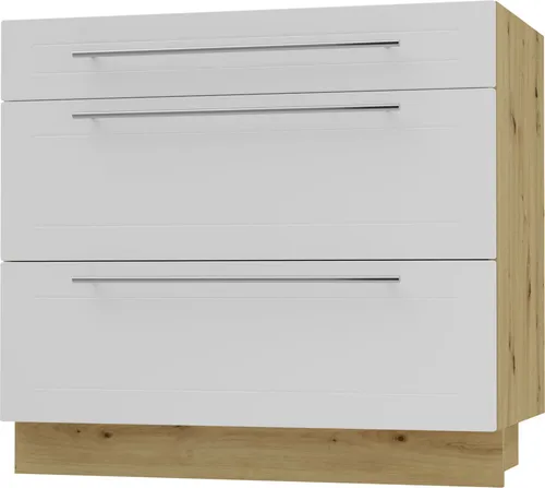 Schubladenunterschrank KVANTUM 90cm mit Soft-Close-Funktion