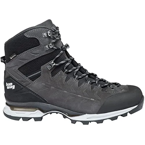 Hanwag Makra Trek GTX Herren Trekking-Schuh - Wanderschuhe mit wasserdichter GORE-TEX Membran und leichter Vibram Integral Light Sohlenkonstruktion, ideal für anspruchsvolle Bergtouren im Alpenraum.