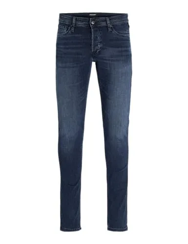 JACK & JONES JJIGLENN JJORIGINAL AM 812 NOOS - Slim-Fit Jeans im Low-Rise mit Tapered-Beinschnitt, bequeme Stretch-Qualität aus 70% Baumwolle, davon 10% nachhaltig produziert, ideal für umweltbewusste Modebewusste.