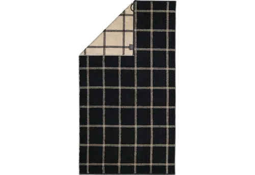 Cawö Handtücher Luxury Home Two-Tone Grafik 604 in schwarz von Cawö