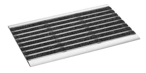 Stilvolle Alu Fußmatte 40x60cm - Nadelfilz Einsatz - Tür- & Bodenmatten, moderne Aluminium-Fußmatte mit Anti-Rutsch-Funktion, ideal für Flur und Terrasse, Maße: 40x60cm.