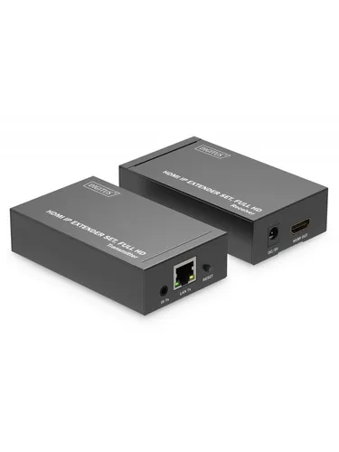 DIGITUS Video/Audio/Infrared Extender - Repeater Transceiver für Video, Audio und Infrarot, über CAT 6 bis zu 120 m Reichweite für flexible Installationen.