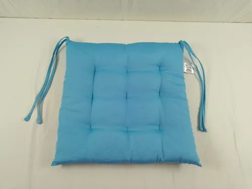 NatureMark 4er Set Sitzkissen 40x40 cm  mit Bändern Blau für draußen und drinnen