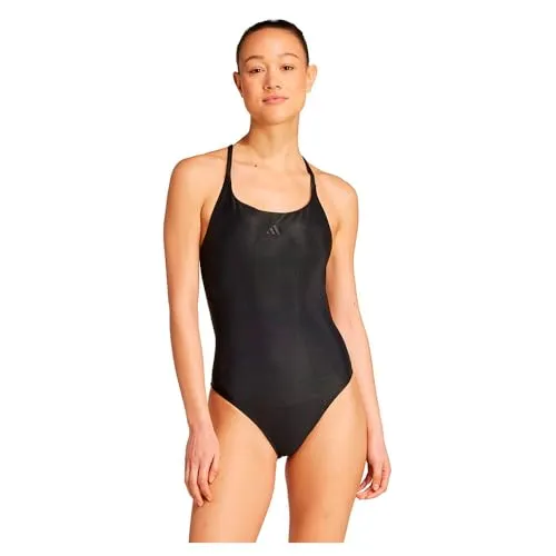 adidas Women's Iconisea Ribbed Padded Thin Straps Badeanzug Black 40