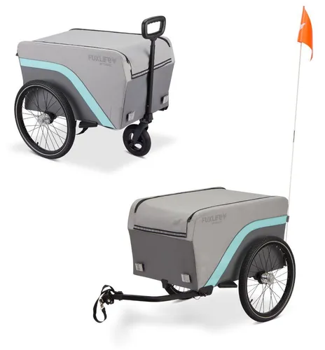FUXLIFE Fahrradkinderanhänger FX-LA120, 2in1 Faltanhänger mit 120 L Volumen