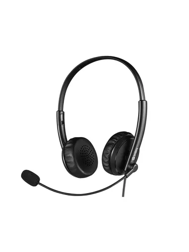 Sandberg 2-in-1 Office Headset (USB/3.5mm) - PC-Headset mit flexibler Anschlussmöglichkeit für USB und 3,5mm, ideal für klare Klangwiedergabe bei Online-Meetings und anpassbarem Tragekomfort.
