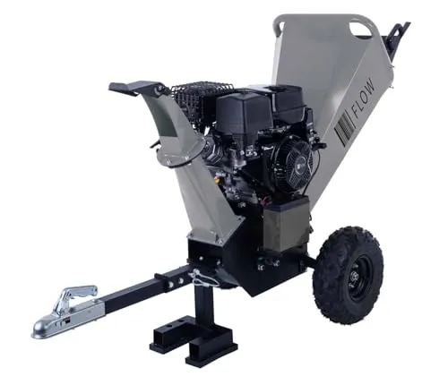 Benzin-Messerhäcksler FL-BGH42 FLOW | 4-Takt-Benzinmotor 9 kW / 12 PS mit 420 cm³ | Schnittstärke 120 mm | 2x Wendemesser mit einer Drehzahl von 2530 min-1