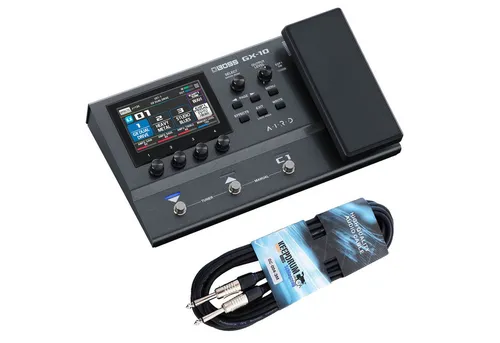 Boss GX-10 Effektgerät für E-Gitarre - Kompakter Effektprozessor für Gitarre und Bass mit 170 Effekten, hochwertigem Farb-Touchdisplay und USB-C-Schnittstelle. Ideal für kreative Musiker, die vielseitige Sounds und einfache Bedienung schätzen.