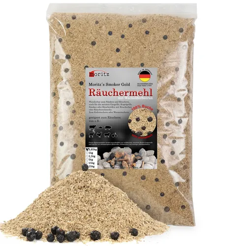 850g Räuchermehl Buche mit Wacholder fein 0,5-1mm Räuchern Smoker Räucherspäne