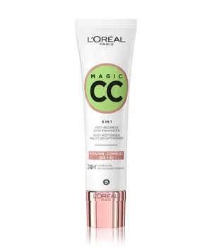 L'Oréal Paris CC C'EST MAGIQUE CC Cream 30 ml - CC Cream zur Anti-Rötung, kombiniert Pflege und Make-up für einen ebenmäßigen Teint, passt sich individuell an und bietet 24h Feuchtigkeit mit LSF 20.