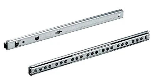 Hettich 9220237 Kugelpräzisionsteilauszug (Schubladenschiene) KA 1730/410-inkl. Schrauben, Belastbar 10kg, 1 Paar, verzinkt