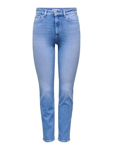 ONLY Straight-Jeans ONLEMILY STRETCH - Knöchellang in Heller Waschung - Modische Straight-Jeans mit Stretchanteil für hohen Tragekomfort. Perfekt für lässige Looks und vielseitig kombinierbar. Größe 27, knöchellang und in Special Bright Blue Denim.