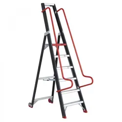 Altrex Taurus Stufenstehleiter mit Rollen TME 6 Stufen von Altrex