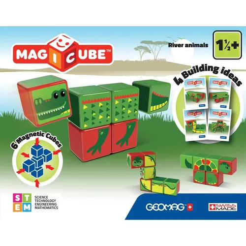 Geomag MagiCube River Animals - 8 delig
