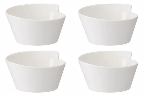 Villeroy & Boch Wave Reisschale 240 ml 4er Set - Schalen & Schüsseln - Elegante Reisschalen aus Premium Porzellan, mikrowellensicher und spülmaschinenfest, perfekt für stilvolle asiatische Anrichten.