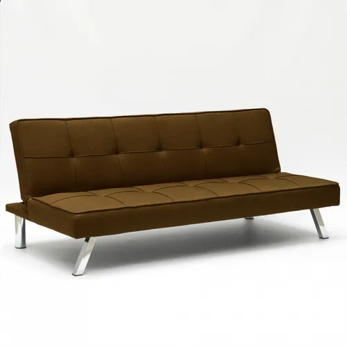 Design Schlafsofa Gemma, moderne 2-Sitzer Couch Mit Schlaffunktion - Braun