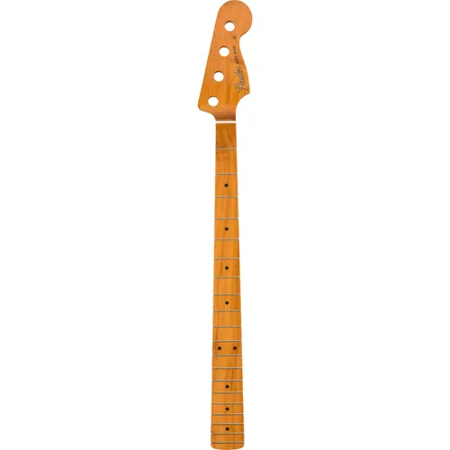 Fender Roasted Maple Vintera 60's Jazz Bass Neck - E-Gitarren Upgrade-Hals aus geröstetem Ahorn, klassisches Vintage C-Profil und 20 Bünde für authentischen Sixties-Sound.