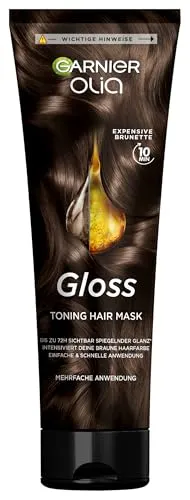 Produktbild Olia Gloss, Toning Hair Mask, Repariert bis zu 1 Jahr Haarschäden, bis zu 72h sichtbarer Glanz, intensiviert die Haarfarbe bis zu 6 Haarwäschen, wie eine Haarmaske anwendbar, Expensive Brunette
