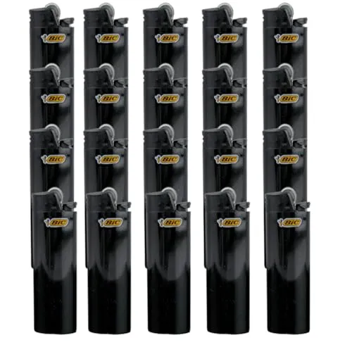 sunmondo Einweg Feuerzeuge All Black (Large All Black, 5, stück)