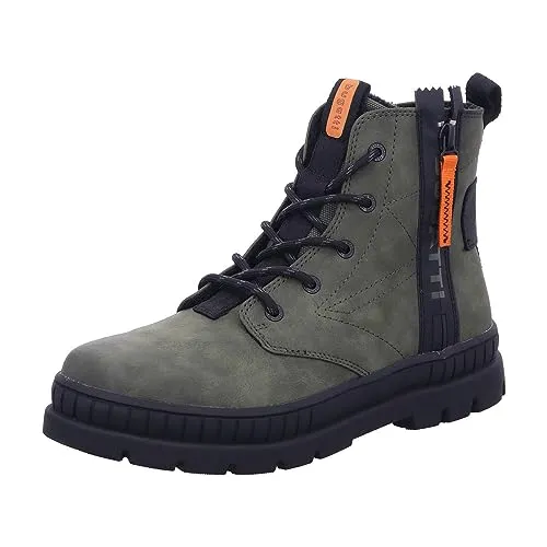 bugatti Herren Pallario comfort Stiefel, Grün, 43 EU - Wanderschuhe mit Memory-Funktion: Individuelle Anpassung durch weiche Einlegesohle und Reißverschluss für einfaches Anziehen. Robuste Gummisohle sorgt für hervorragende Traktion und Langlebigkeit.