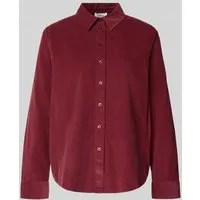 s.Oliver Damen Hemdbluse, Gr. 44, Dunkelrot - Blusen aus 100% Baumwolle im Relaxed Fit, ideal für Freizeit und Büro. Die weiche Cord-Qualität sorgt für hohen Tragekomfort.
