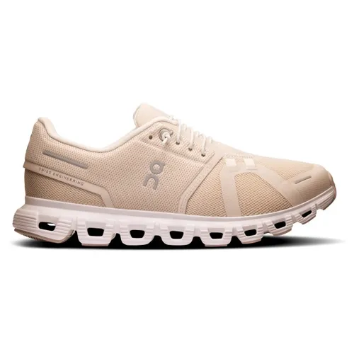 On Cloud 6 Damen Freizeitschuhe - Beige - Größe 7,5 - Laufschuhe für Damen mit hervorragender Dämpfung und leichtem Design, ideal für Freizeit und sportliche Aktivitäten.