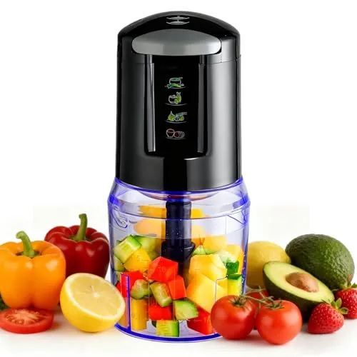 VINATO Elektrischer Multizerkleinerer 300W Küchenzerkleinerer, Mixer & 500ml Behälter