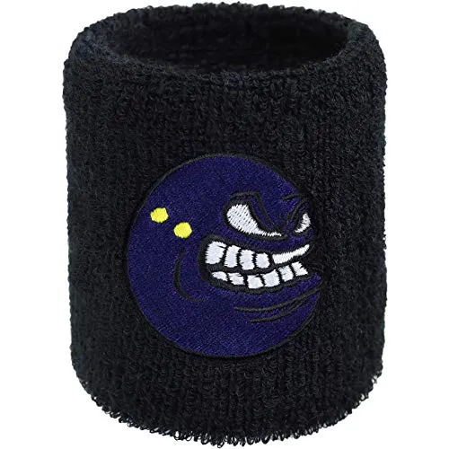 Schweissband mit Squash Ball Stickerei Bestickt & Absorbierendes Frottee Designer Schweißband Wristband Squasharmband Geschenk für Squashspieler Gym Schweiß-Armband