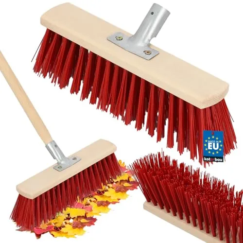 KOTARBAU® Straßenbesen 300 mm Industriebesen Gartenbesen Hallenbesen Großraumbesen zum Fegen von Straßen Fußwegen ohne Stiel