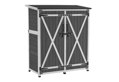 MCombo Gartenschrank M - Wetterfestes Gerätehaus für den Außenbereich - Der MCombo Gartenschrank bietet praktischen Stauraum für Gartenwerkzeuge und Spielzeug. Mit kompakten Maßen eignet er sich ideal für Gärten, Terrassen und Balkone.