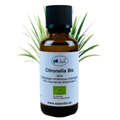 Sala Citronellaöl Aroma ätherisches Citronella Öl naturrein BIO 50 ml