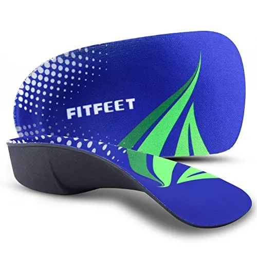 Orthesen-Einlegesohlen 3/4, FitFeet Hoher Bogen Schuheinlagen Einlegesohlen für flache Füße, Plantarfasziitis, hoher Fußgewölbe, Fußermüdung
