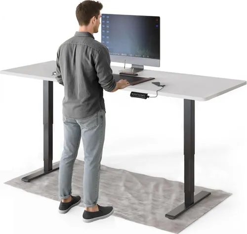 DESKSPACE PRO Plus Elektrisch Höhenverstellbarer Schreibtisch 200x80 cm mit Memory-Funktion