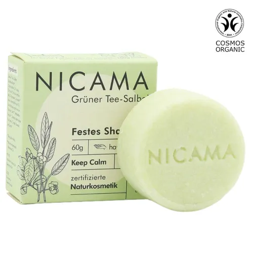 Produktbild NICAMA Festes Shampoo Grüner Tee-Salbei