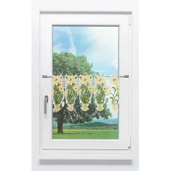 Scheibengardine Plauener Spitze in gelb von Plauener Spitze®