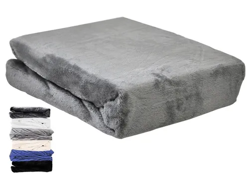 JACK Spannbettlaken Teddy Flausch Cashmere Touch Weiß Grau Anthrazit, Microfaser, Gummizug: Rundumgummizug, (1 Stück), Teddy Plüsch, kuschlig, weiche Oberfläche, superweicher Cashmere-Touch