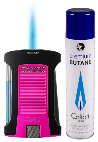 Colibri Daytona II pink metallic schwarz Jetflamme Feuerzeug - Stylisches Flammen-Feuerzeug mit starker Jetflamme. Ideal für Zigarrenliebhaber, kompaktes Design und hochwertige Materialien sorgen für zuverlässigen Einsatz.