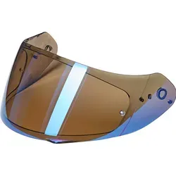 Scorpion 3D Visier KDF14-3 für EXO 2000/2000 EVO/1200/710/510/410/390 - Motorrad-Headsets: stark getöntes Full-Face-Visier aus Polycarbonat mit blauem Design für optimalen Schutz und Sicht.