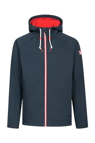 Derbe Isleby Herren Softshell Jacke Blau Rot L von Derbe