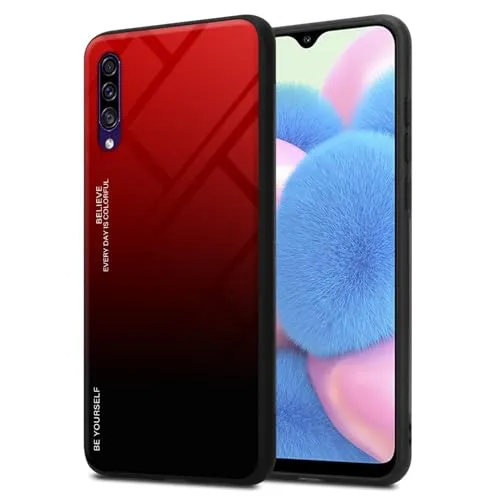 Cadorabo Hülle kompatibel mit Samsung Galaxy A50 4G / A50s / A30s Schutzhülle TPU Silikon Case Glas Slim Kratzfest Weiche Gummi mit Rundumschutz Case Hülle für Galaxy A50 4G / A50s / A30s in Schwarz