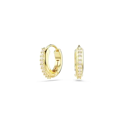 Swarovski Matrix Kreolen - Elegante Minikreolen aus Goldlegierung - Ohrringe für Damen mit funkelnden Swarovski Zirconia, die Ihrem Look mühelos einen Hauch von Glamour verleihen.