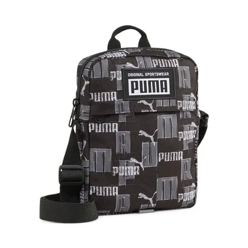 PUMA PUMA Academy Portable, Unisex-Erwachsene Schultertaschen, PUMA Black-Logo AOP, OSFA -