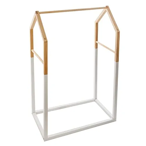 Hausgarderobe aus Kiefernholz - Kleiderständer mit den Maßen 60 x 37 x 99 cm, aus hochwertigem Kiefernholz, ideal für einen stilvollen Eingangsbereich und einfache Selbstmontage.