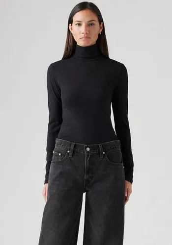 Levi's Damen Dreamy Turtleneck Hemd, Caviar, M - Tops für Damen: Dein Rollkragen-Top, super weich und ideal für jeden Tag – schmale Passform für einen eleganten Look.