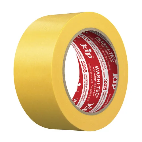 KIP 3308 WASHI-TEC Premium Goldkrepp plus gelb 48mm x 50m (0,18€/1m)